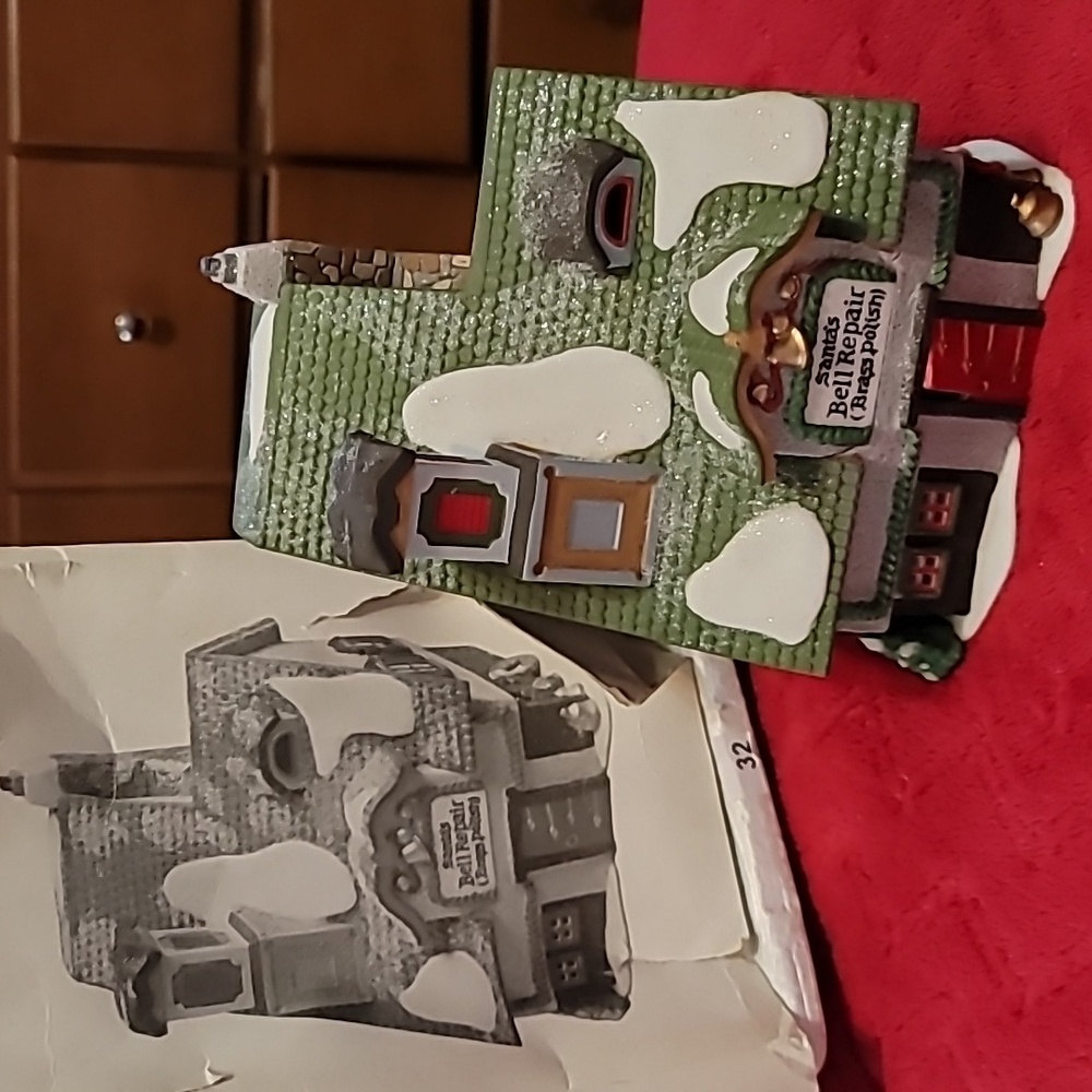 Dept 56 North Pole Series, Santa's Bell Repair Shop" Heritage Village Building